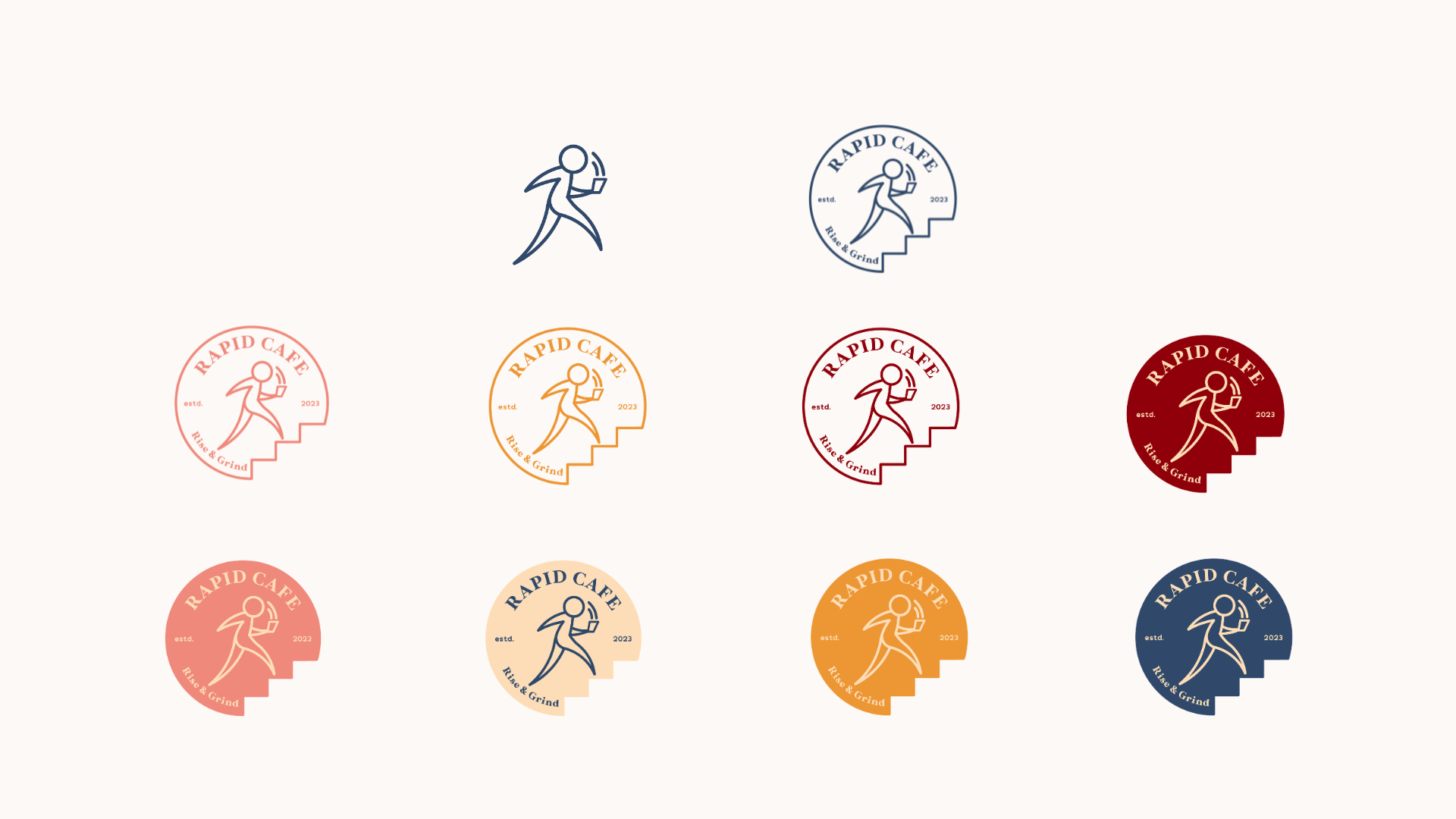 logo variations for rapid cafe